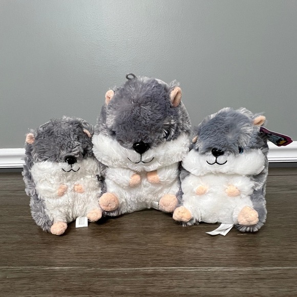 Nanco Other - Nanco Belly Buddies‎ Hamster Plush Toy Gray White Stuffed Animal Bundle